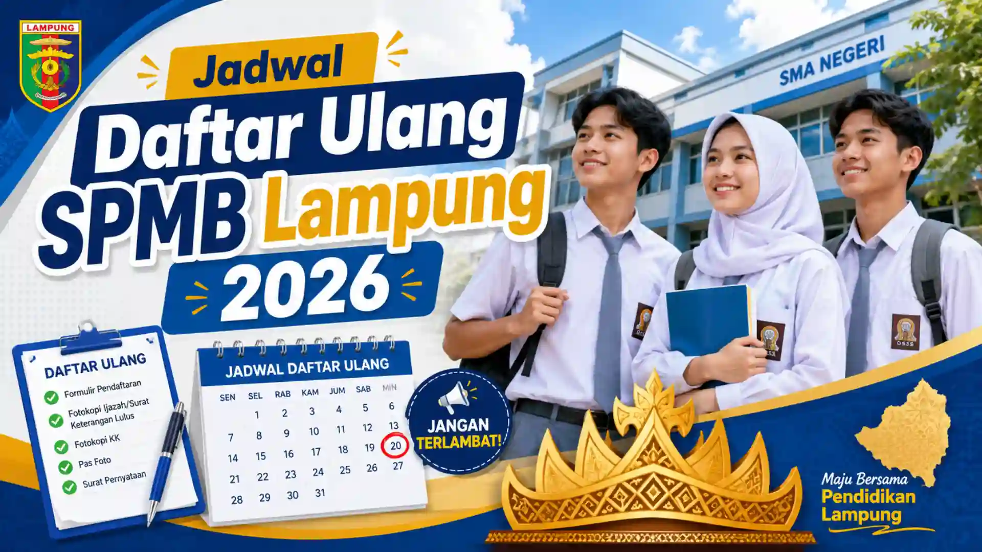 Jadwal Daftar Ulang SPMB Lampung 2026