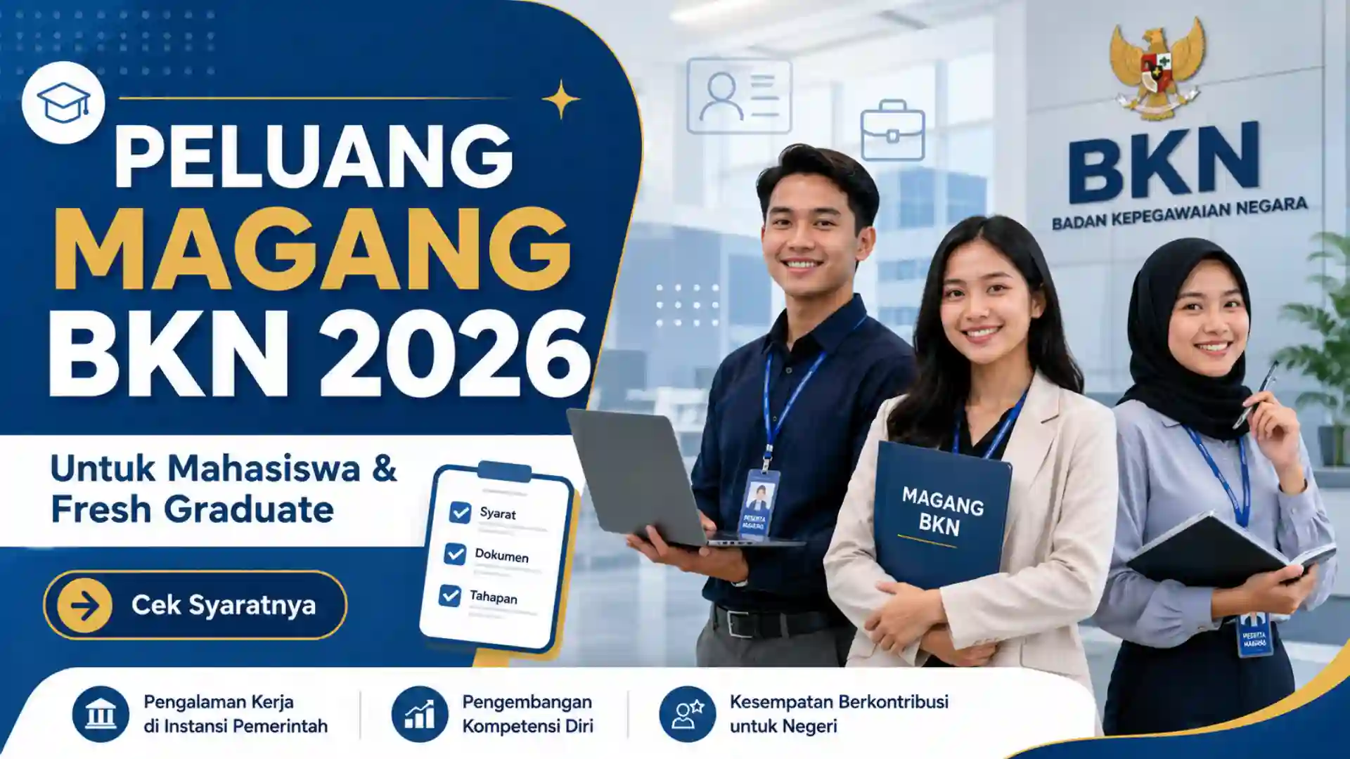 Magang BKN 2026 Dibuka Cek Syarat dan Deadline