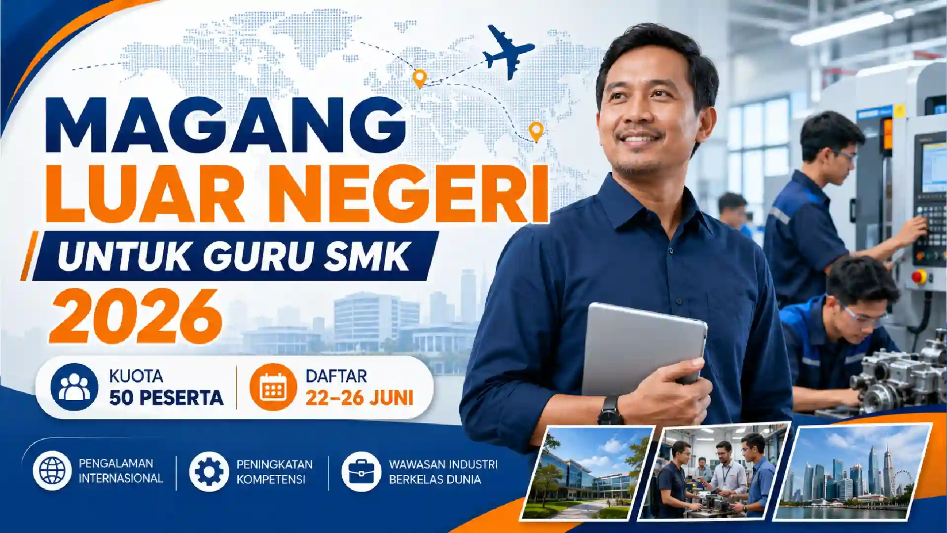 Magang Guru SMK Luar Negeri 2026 Dibuka, Kuota 50 Guru