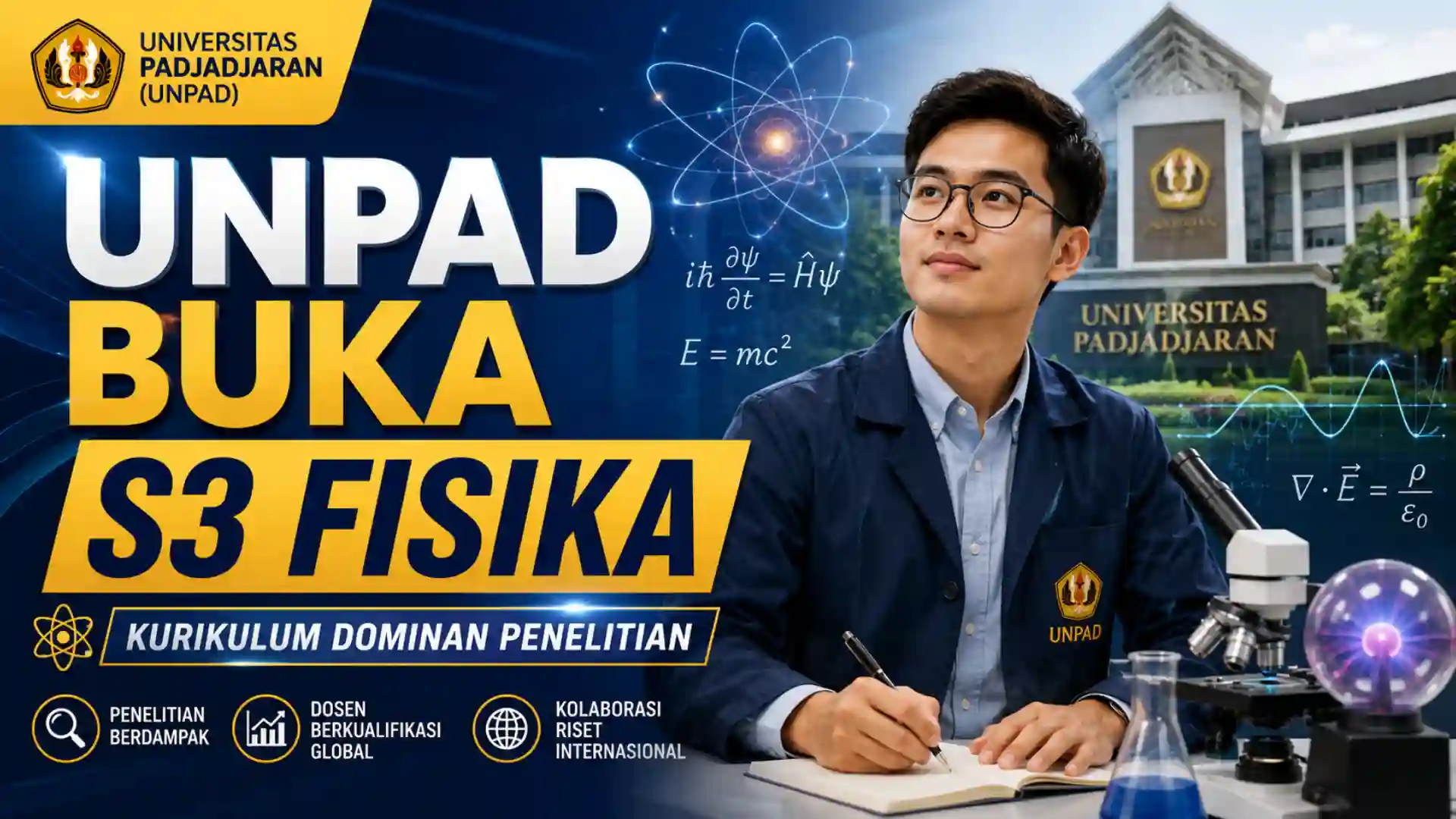 Prodi S3 Fisika Unpad Dibuka 2026 Ini Fokusnya