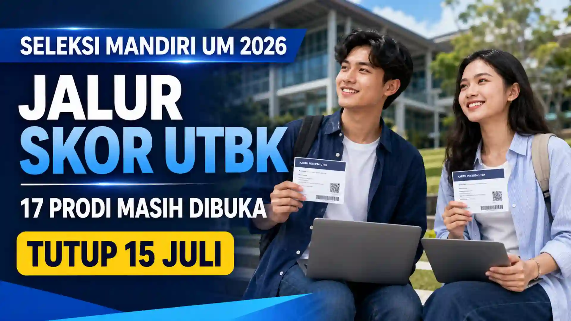 Seleksi Mandiri UM Jalur Skor UTBK 2026 Masih Dibuka, Cek Cara Daftar dan Biayanya